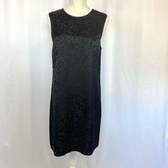 Theory Adraya Jacquard Black Shift Mini Dress Women’s 8 Sleeveless Designer Time - Picture 2 of 14